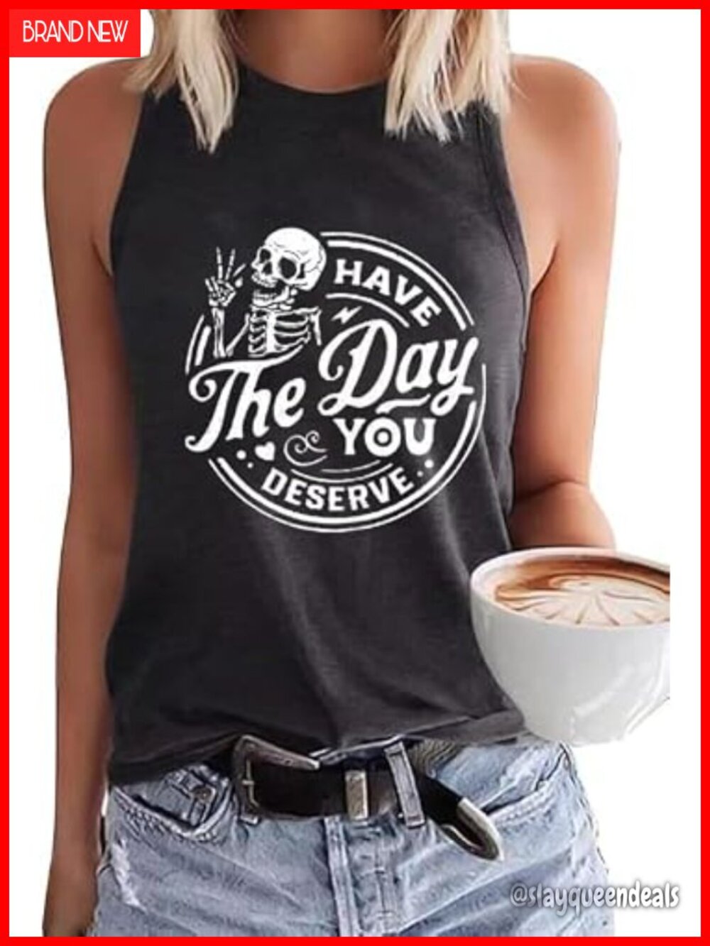 Skull Graphic Tank Top Sleeveless Casual Women's